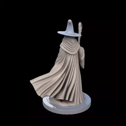 Wizard with Staff 3D print model_10