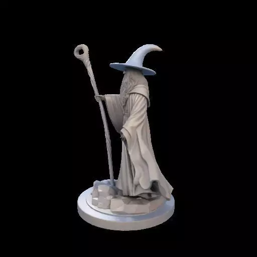 Wizard with Staff 3D print model_18