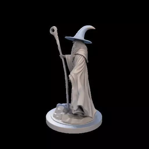 Wizard with Staff 3D print model_17