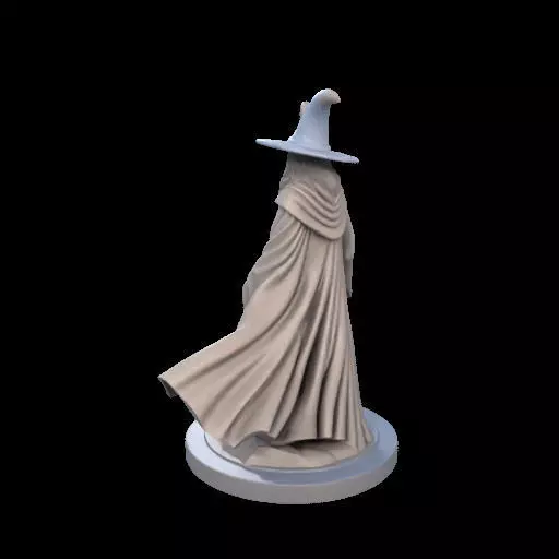 Wizard with Staff 3D print model_12