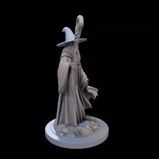 Wizard with Staff 3D print model_26