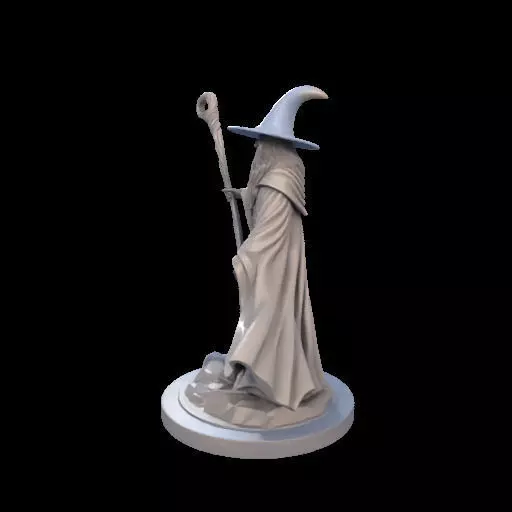 Wizard with Staff 3D print model_16