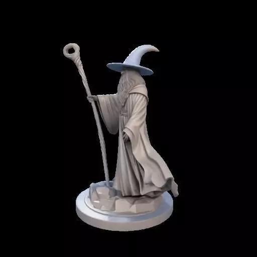 Wizard with Staff 3D print model_19