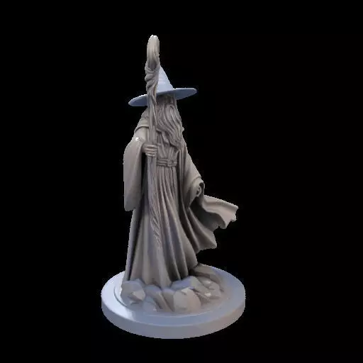 Wizard with Staff 3D print model_25