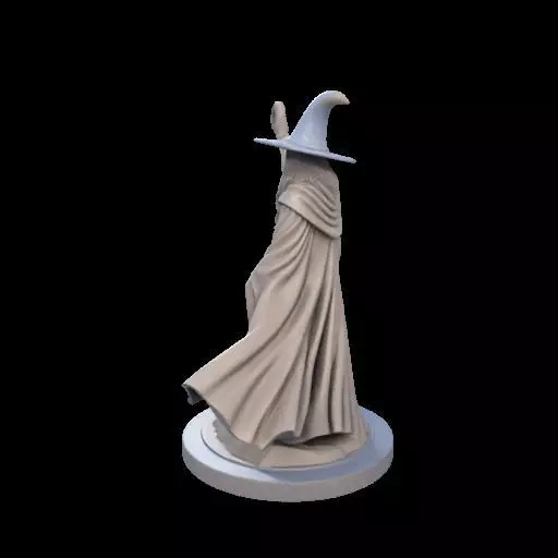 Wizard with Staff 3D print model_14