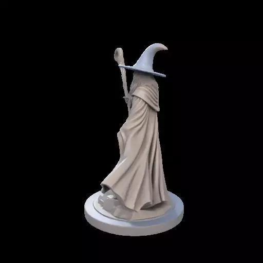 Wizard with Staff 3D print model_15
