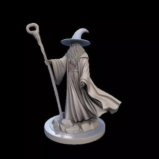 Wizard with Staff 3D print model_22