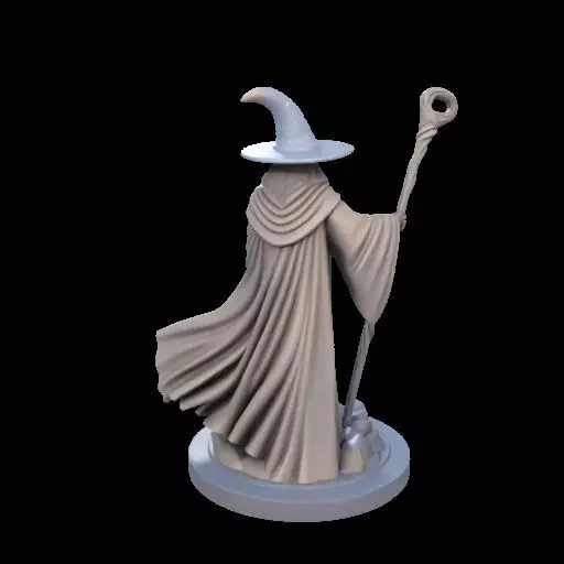 Wizard with Staff 3D print model_6