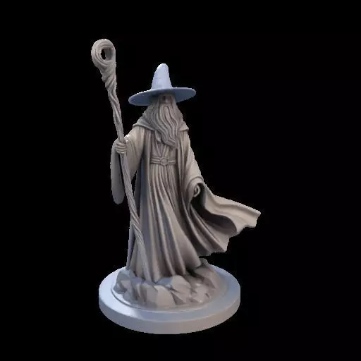 Wizard with Staff 3D print model_13