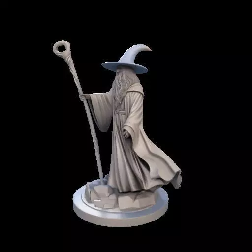 Wizard with Staff 3D print model_20