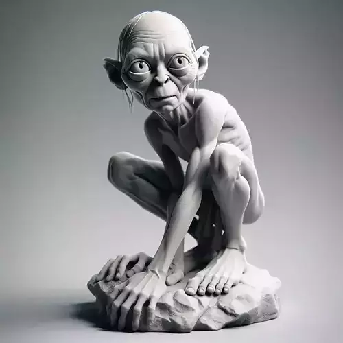 Gollum-Inspired Creature Miniatur