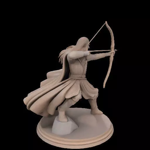 Legolas Elf Archer Miniature 3D print model_29