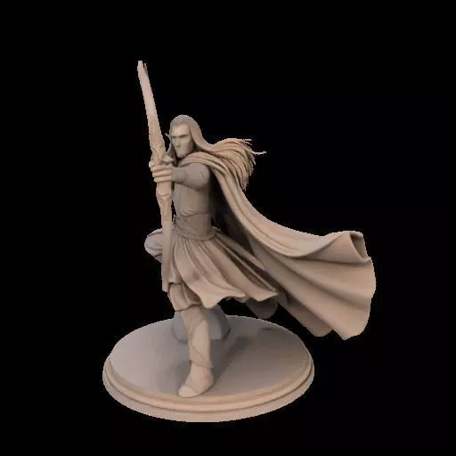 Legolas Elf Archer Miniature 3D print model_21