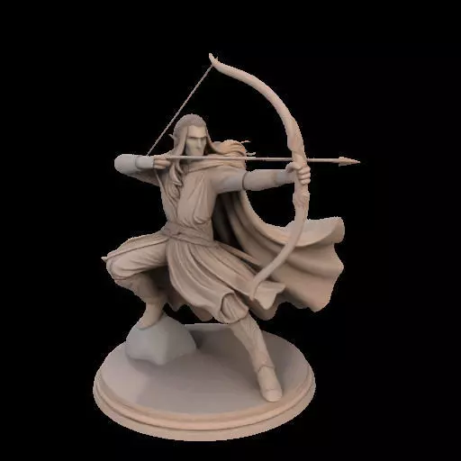 Legolas Elf Archer Miniature 3D print model_2