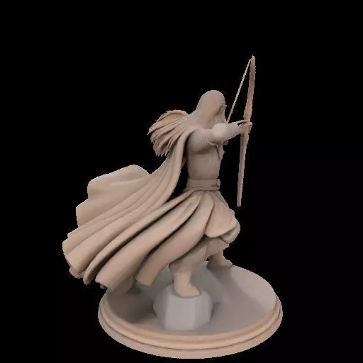 Legolas Elf Archer Miniature 3D print model_3