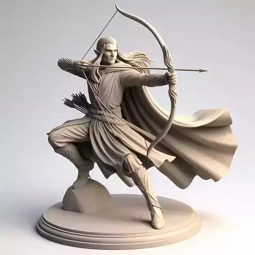 Legolas Elf Archer Miniature 3D print model