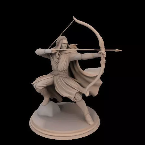 Legolas Elf Archer Miniature 3D print model_13