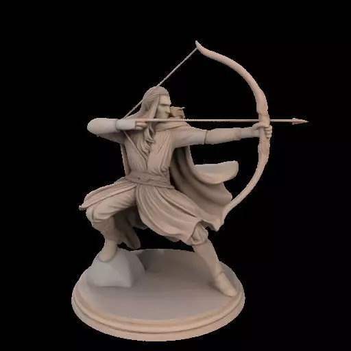 Legolas Elf Archer Miniature 3D print model_24