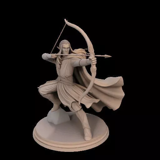 Legolas Elf Archer Miniature 3D print model_1