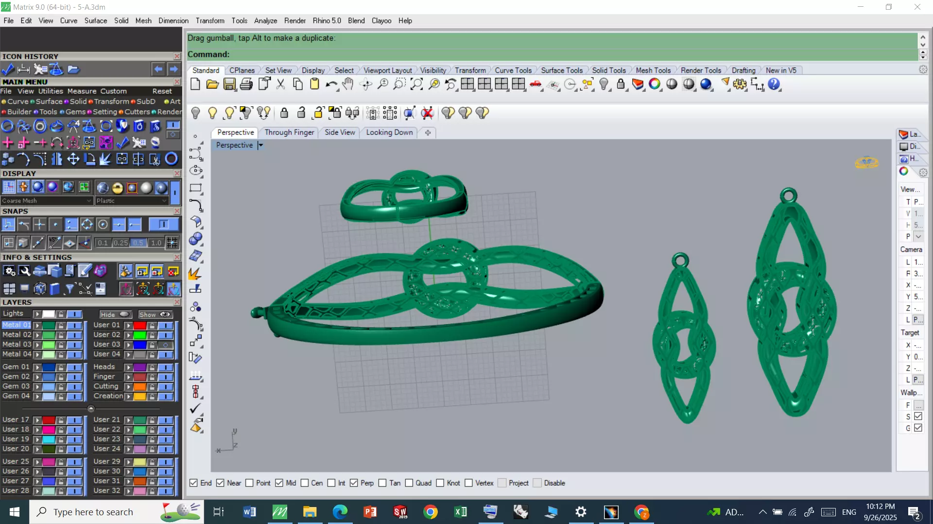  Jewelry Set  3D print model_7