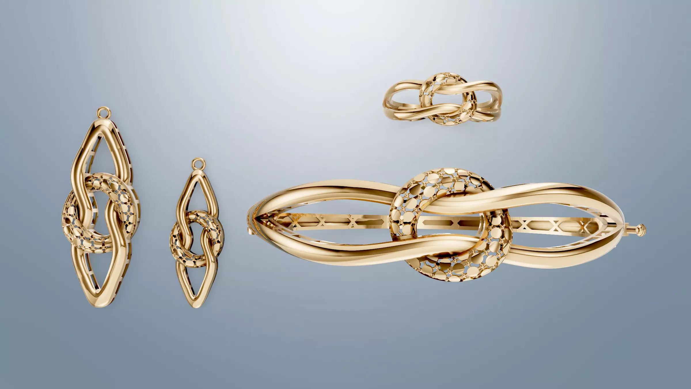  Jewelry Set  3D print model_0