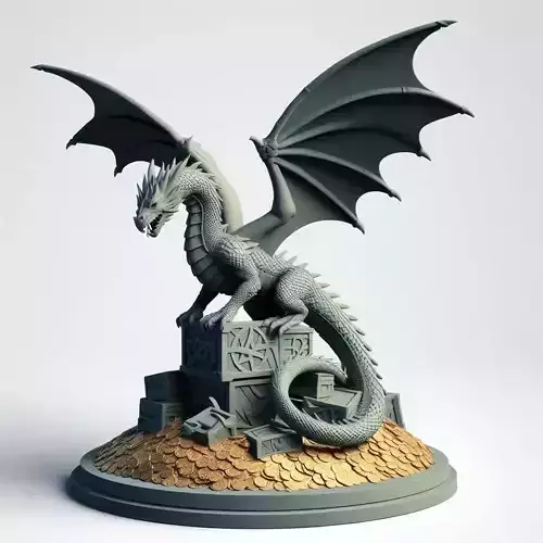 Smaug Dragon on Treasure Pile