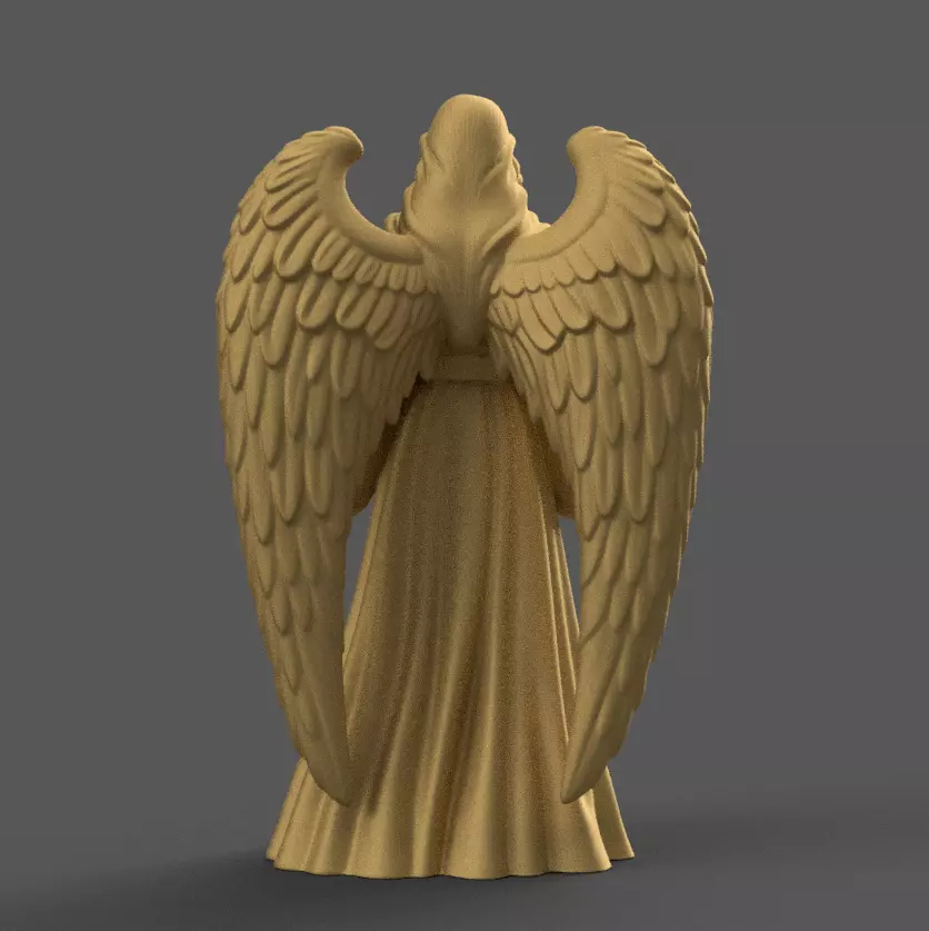 Elegant Angel Figurine STL for Christmas Nativity Scene 3D print model_4