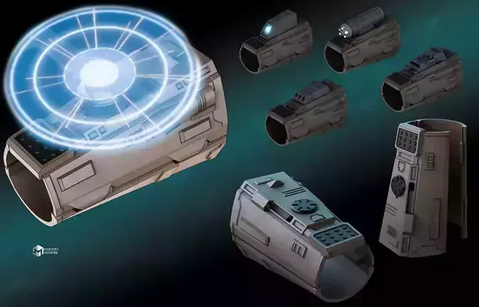 Holoprojector Vambrace with accessories