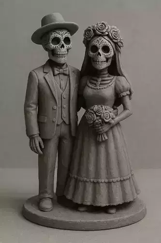  Sculpture Couple  los Muertos