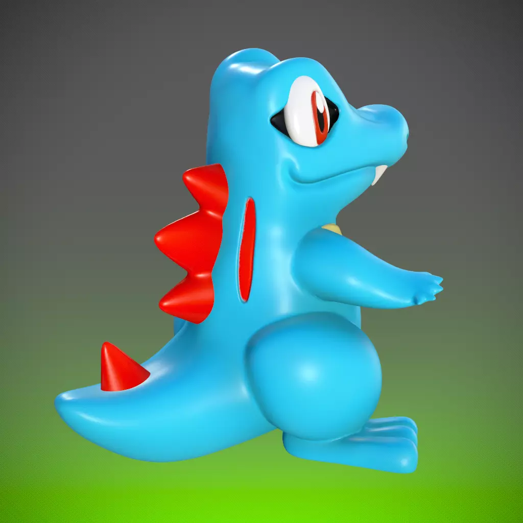 Totodile Pokemon 3D print model_4