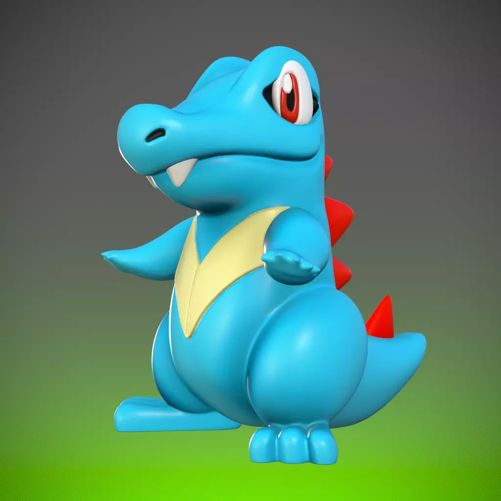 Totodile Pokemon 3D print model_1