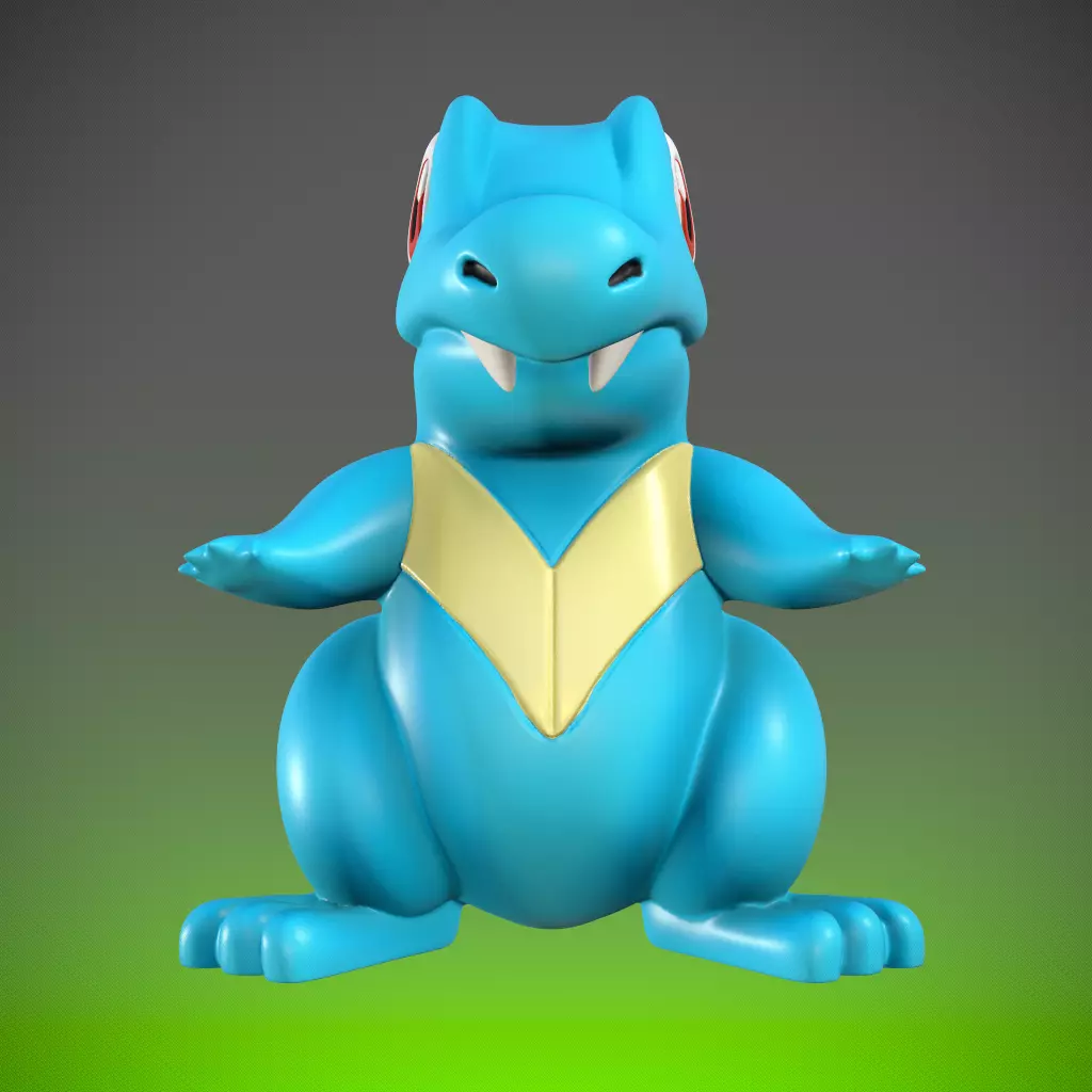 Totodile Pokemon 3D print model_3