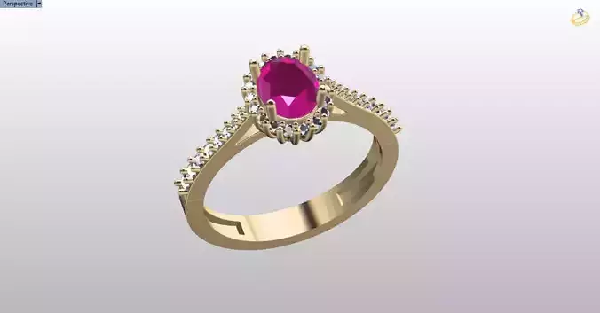 minimal oval hallow solitaire