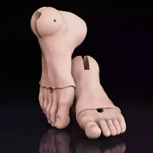 BJD Doll Feet STL 3D Printable Ball Jointed Doll Parts