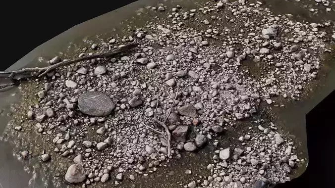 debris cliff stones ground pt1 PBR photogrammetry