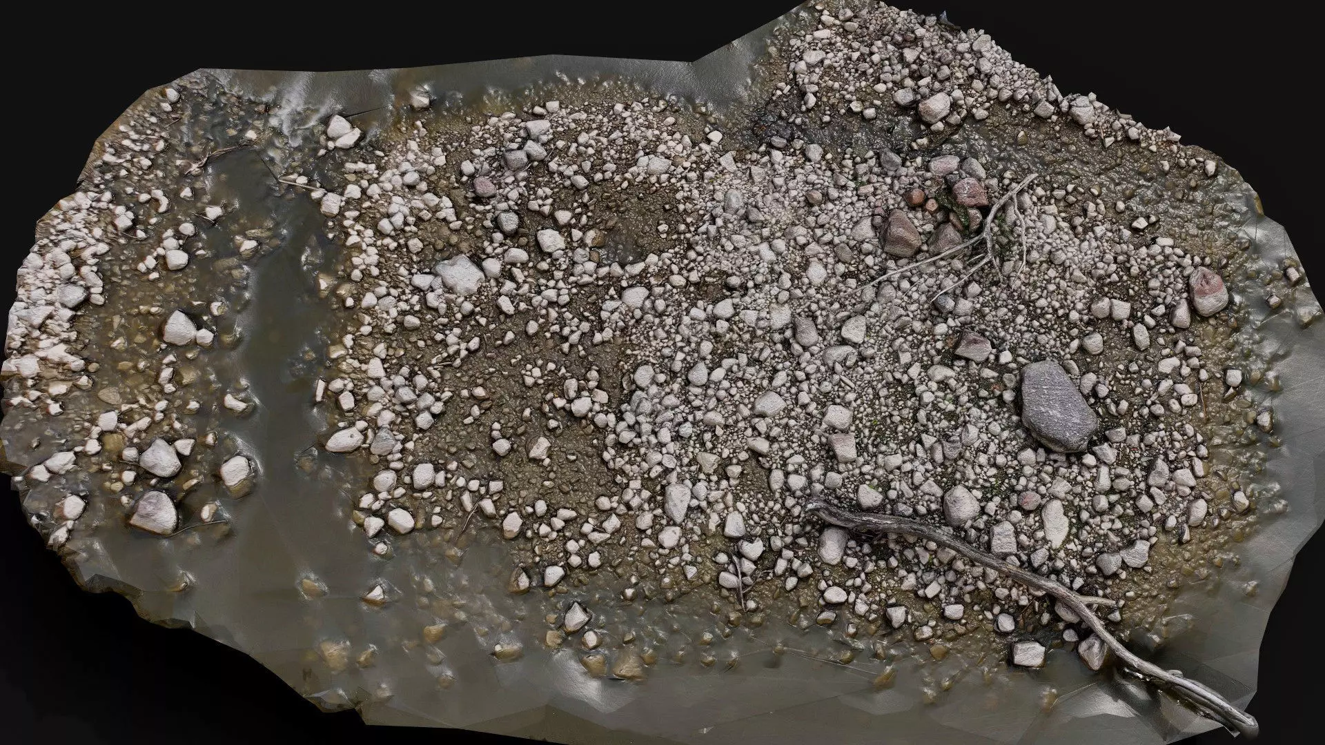 debris cliff stones ground pt1 PBR photogrammetry Low-poly 3D model_6