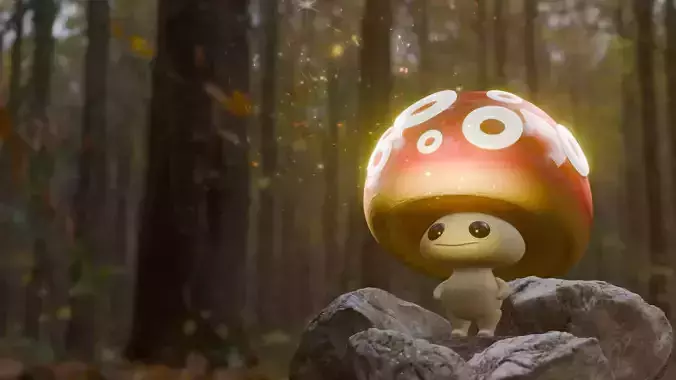 Stylized Mushroom Character