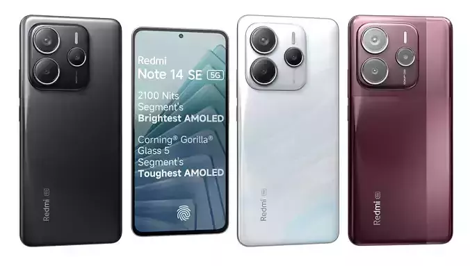 Xiaomi Redmi Note 14 SE All Colors 3D model