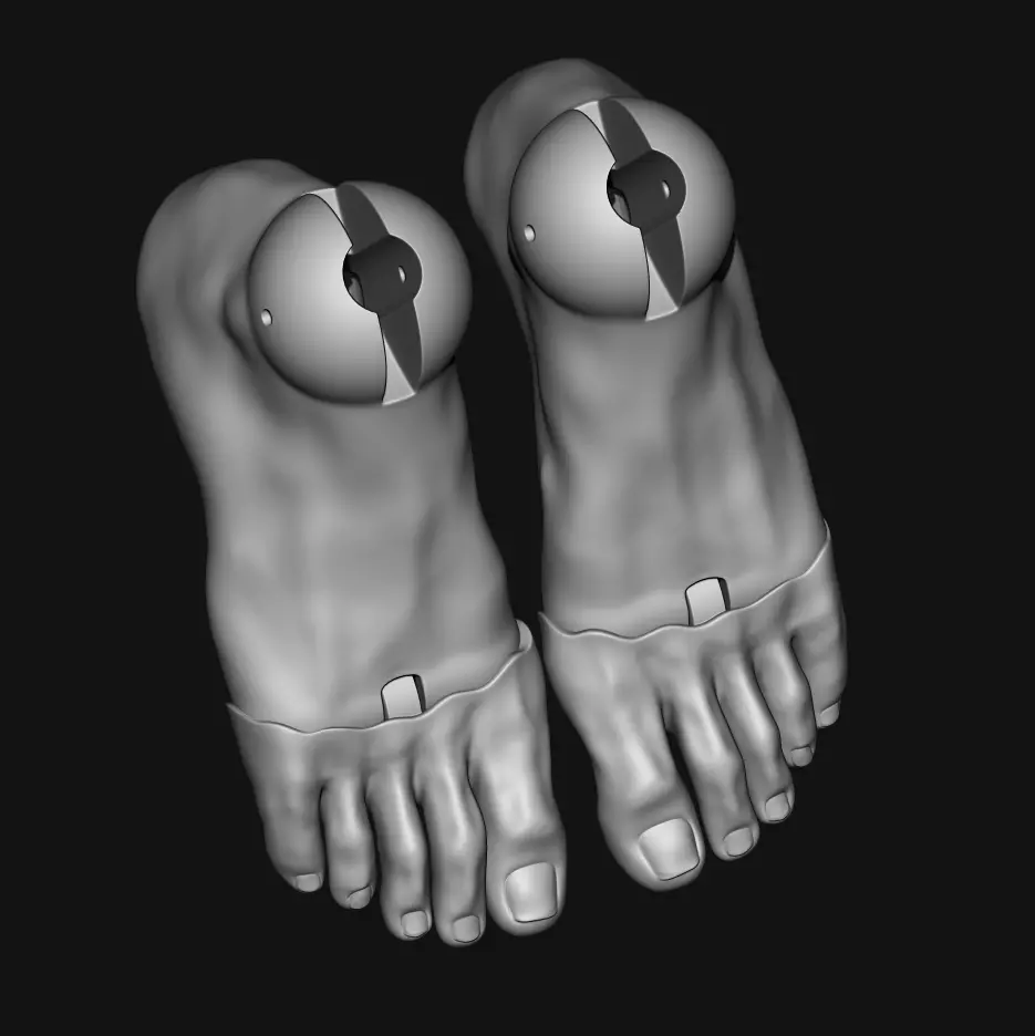 3D Model BJD Feet STL Files for Ball Jointed Dolls 3D model_6