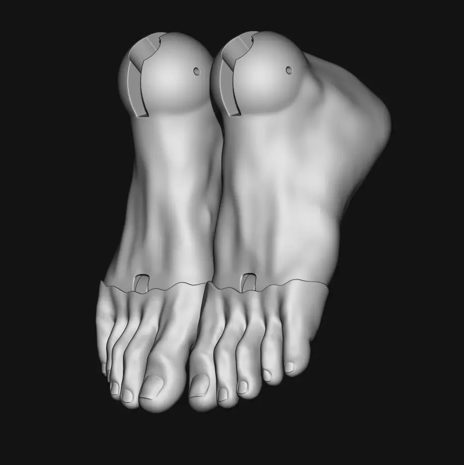 3D Model BJD Feet STL Files for Ball Jointed Dolls 3D model_2