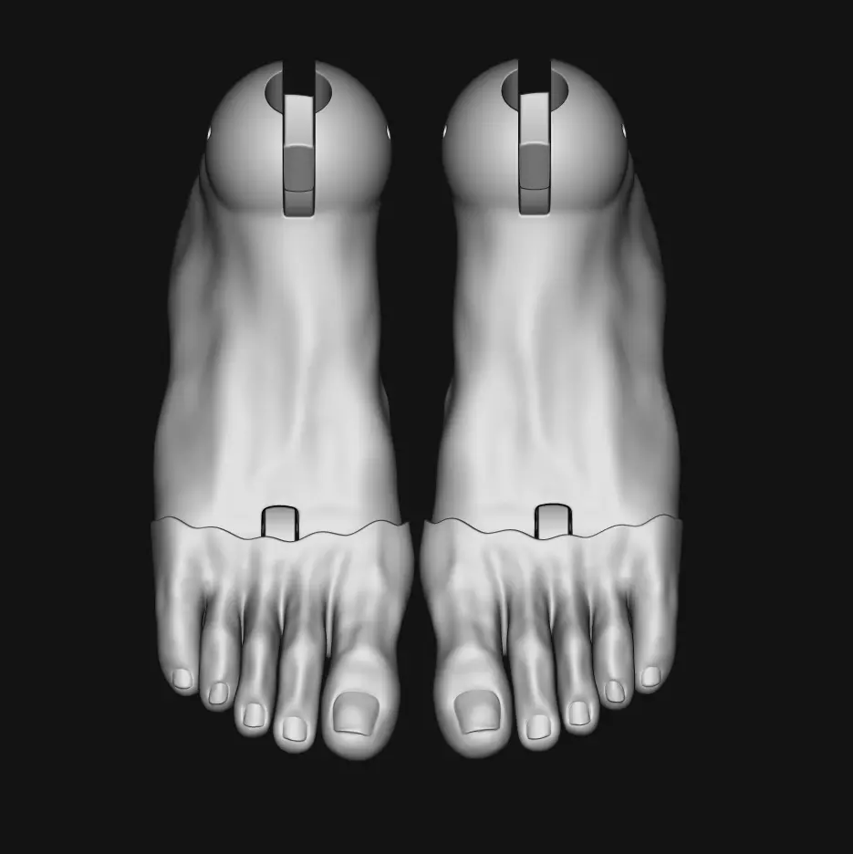 3D Model BJD Feet STL Files for Ball Jointed Dolls 3D model_1