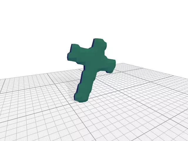 Another Wavy Cross 3D print model_0