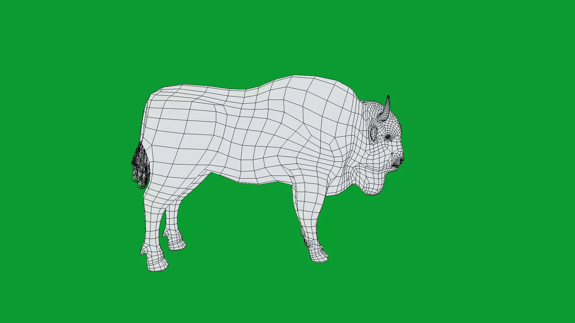 European Bison Wisent Low-poly 3D model_23