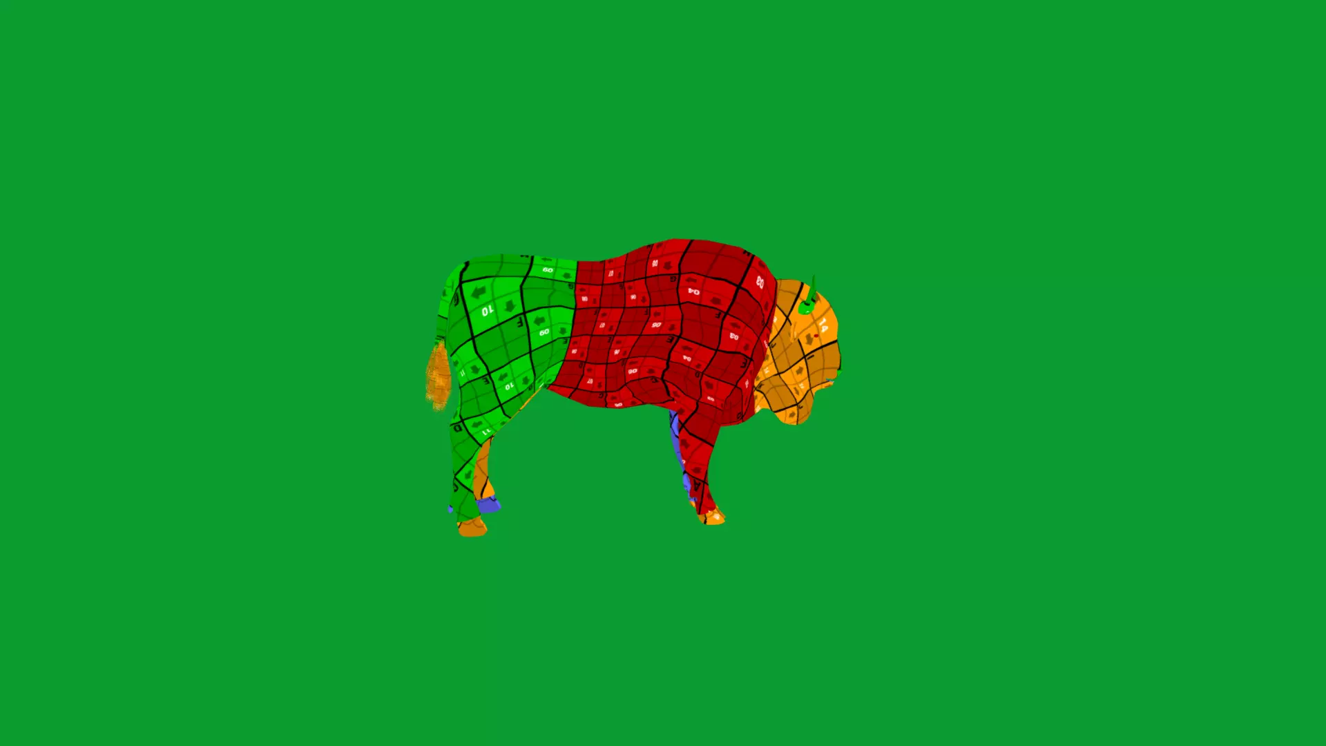 European Bison Wisent Low-poly 3D model_41