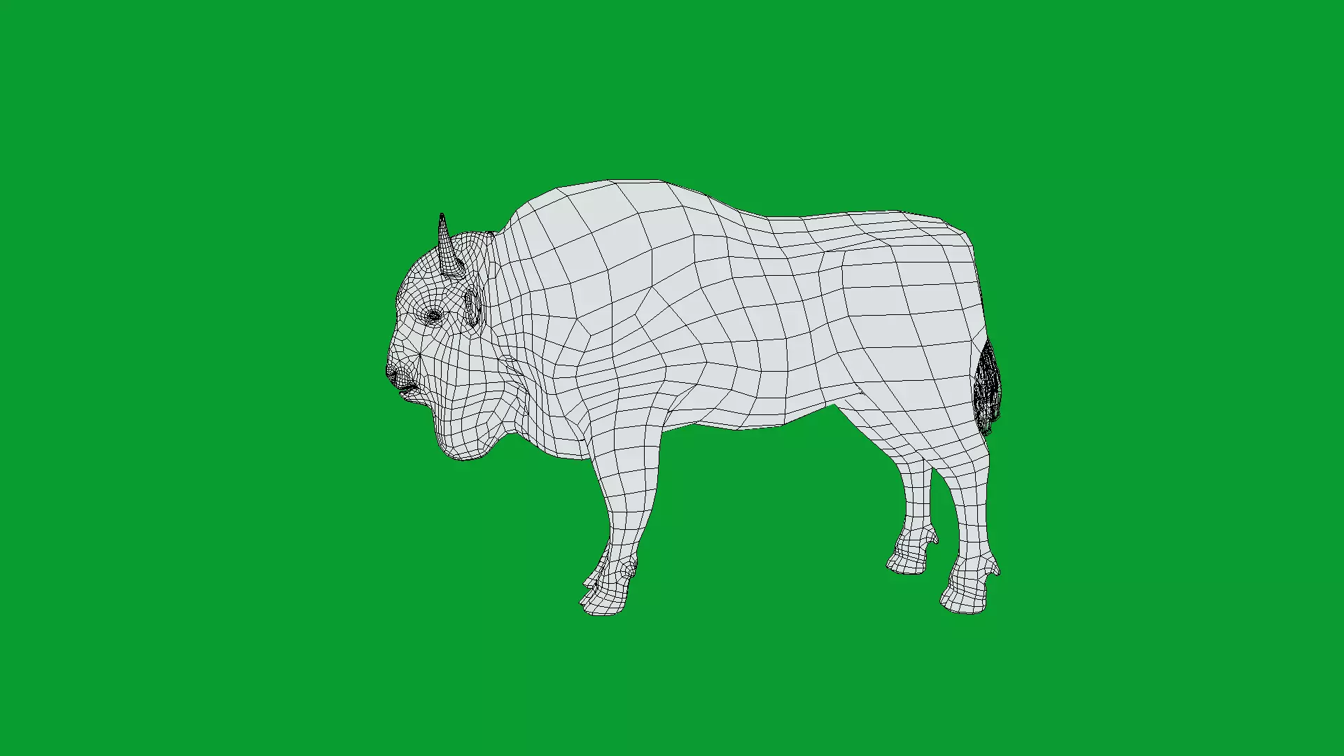 European Bison Wisent Low-poly 3D model_21