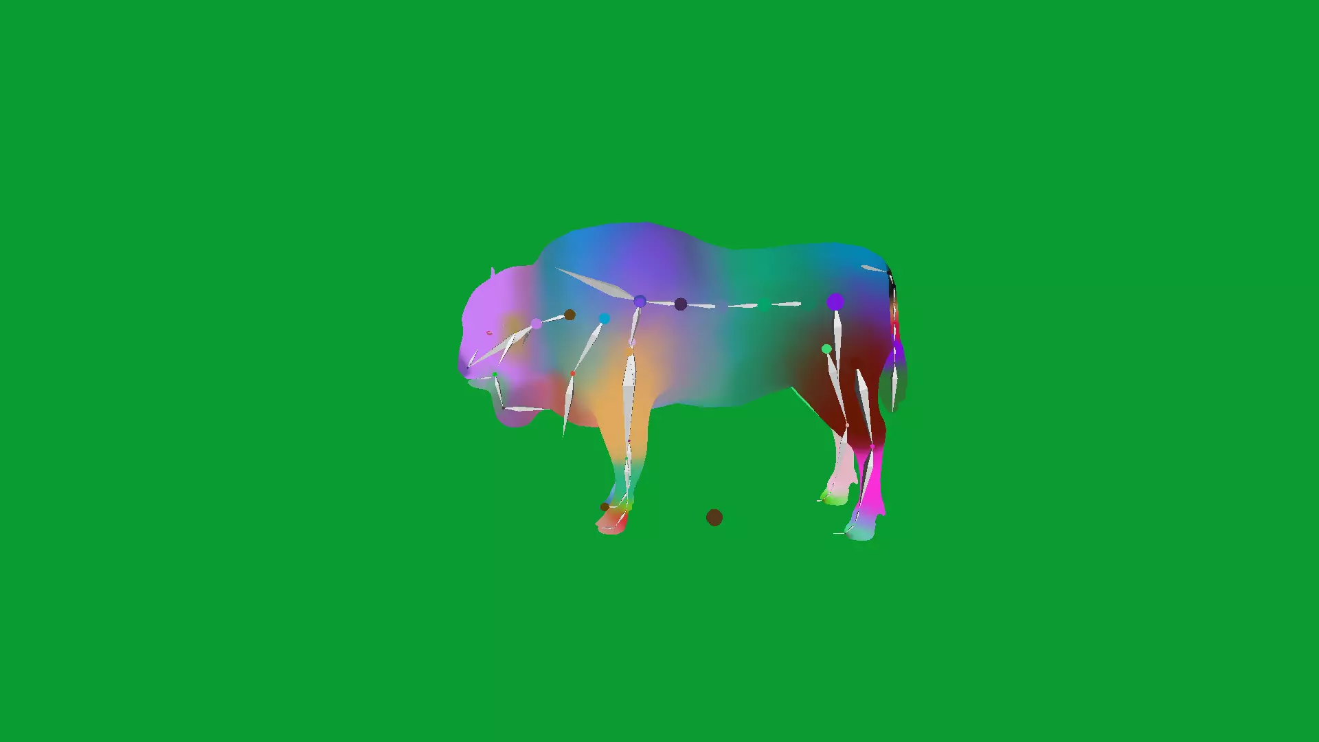European Bison Wisent Low-poly 3D model_19
