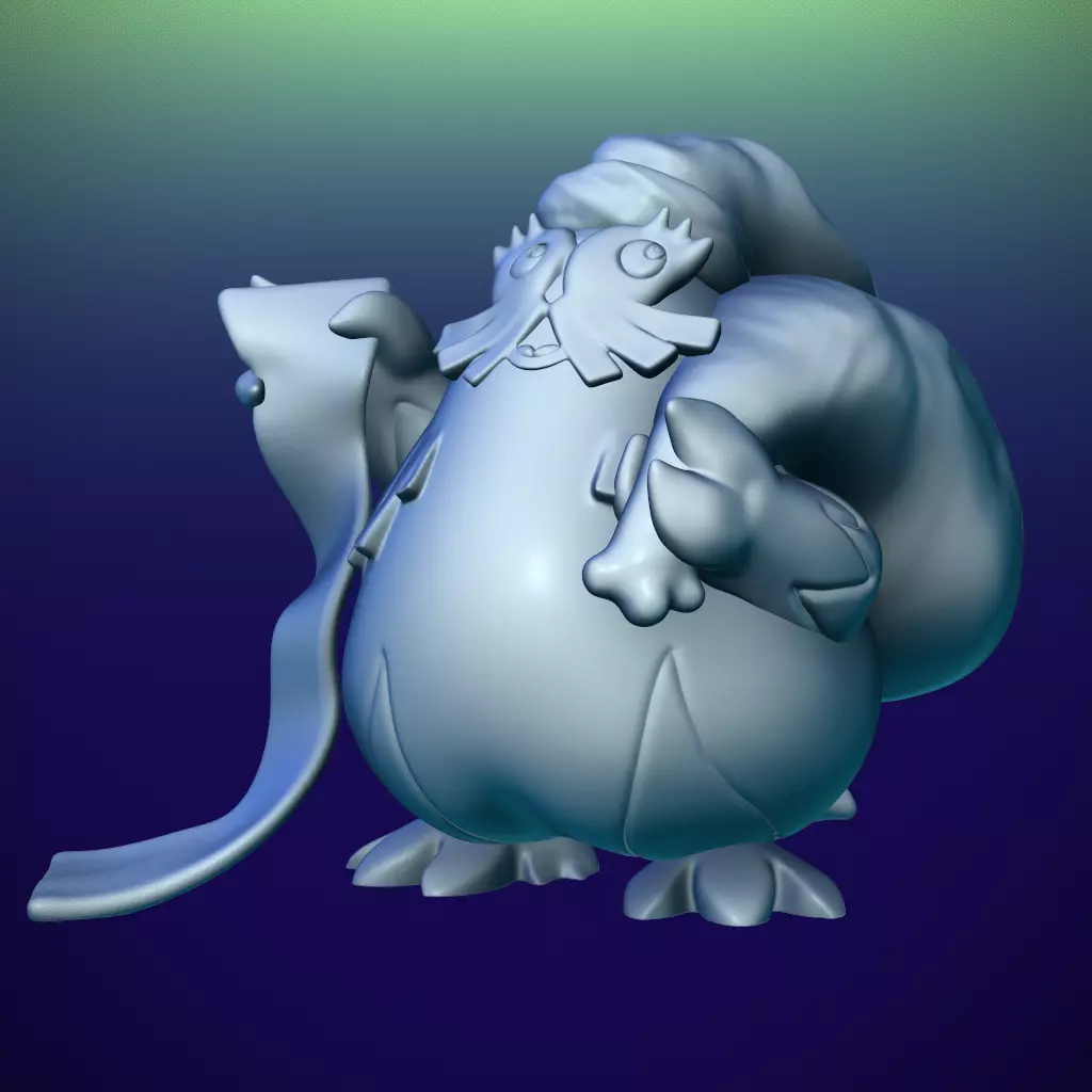 Abomasnow Santa Claus Pokemon 3D print model_4