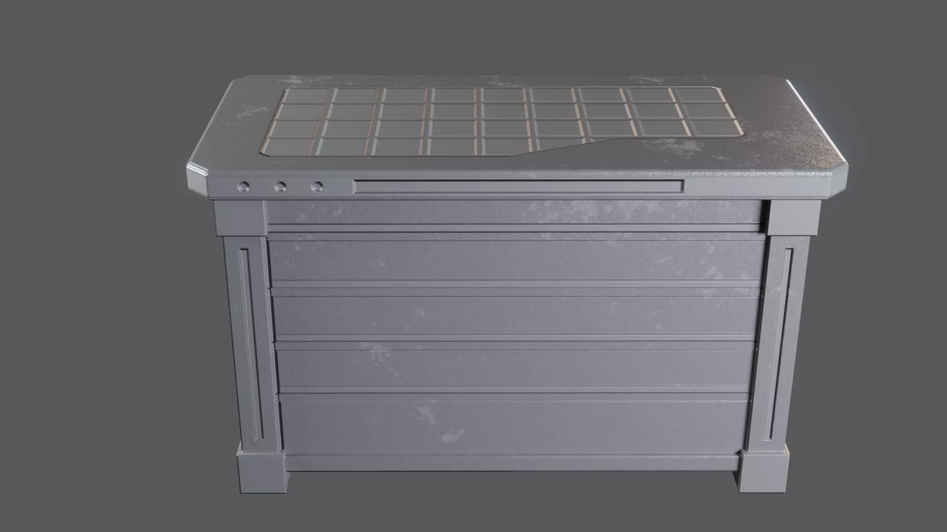 Toolbox Industrial Sci-Fi Workshop Storage Low Poly Game Asset Low-poly 3D model_3