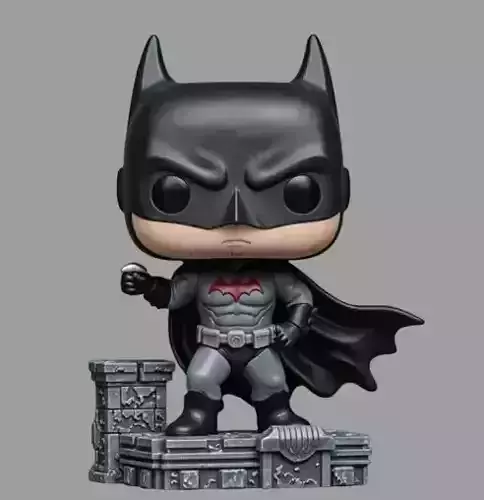 Batman Funko Style Sculpture  Collectible Diorama