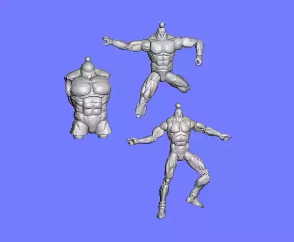 1 TORSO AND 2 FIGURES BODYS - 3D SCAN -